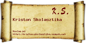 Kriston Skolasztika névjegykártya